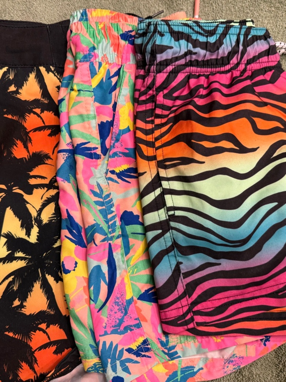 Kids' Bright Multicolor Swim Shorts